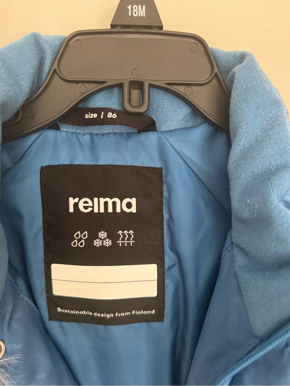 Kids Blue Insulated One-Piece Snowsuit